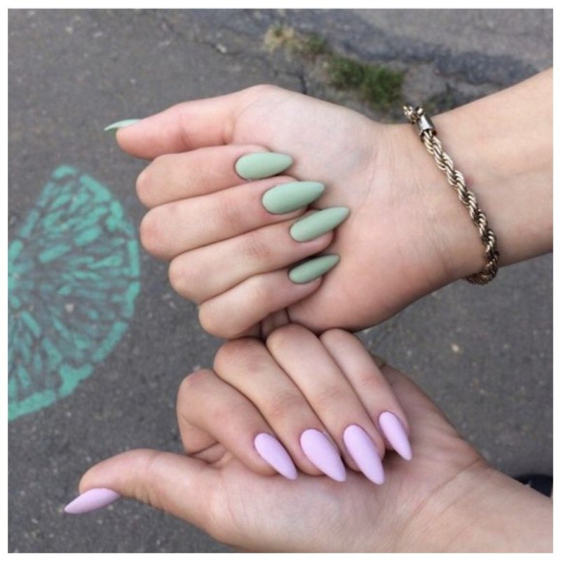 Разноцветные ногти