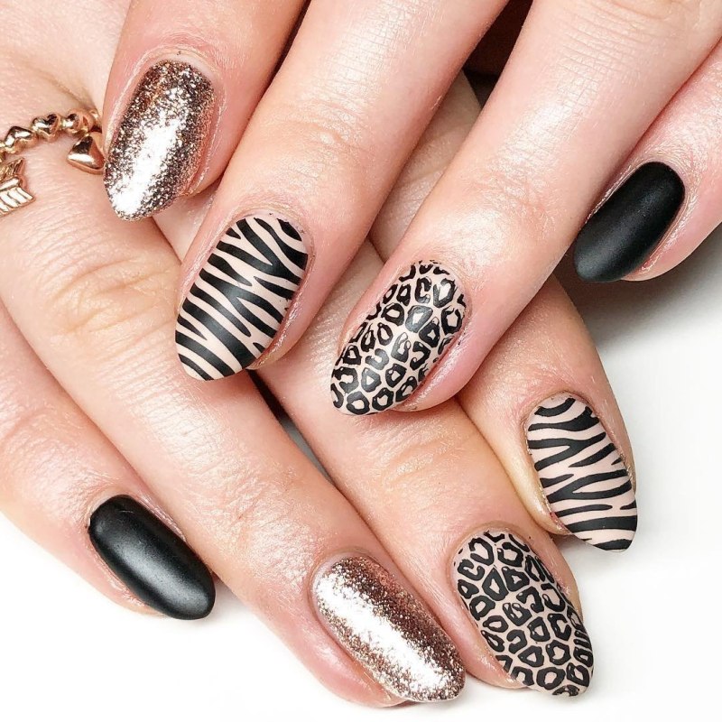 Леопардовый маникюр