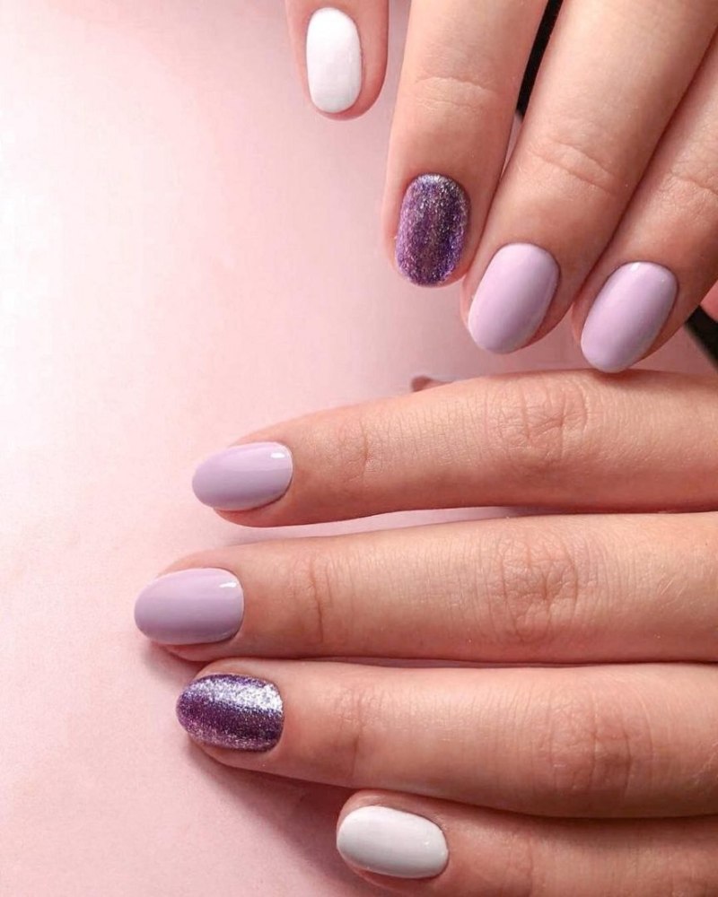 Красивые однотонные ногти