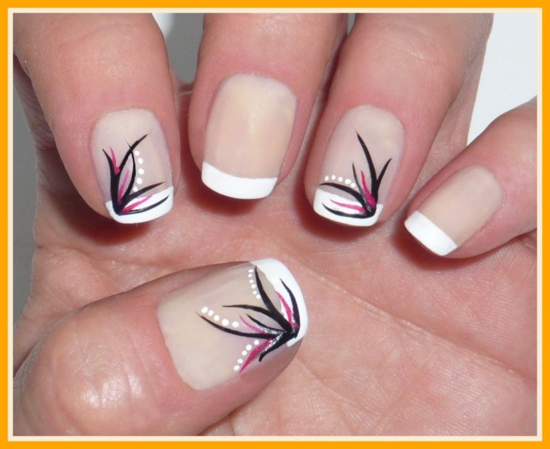 Арт френч маникюр