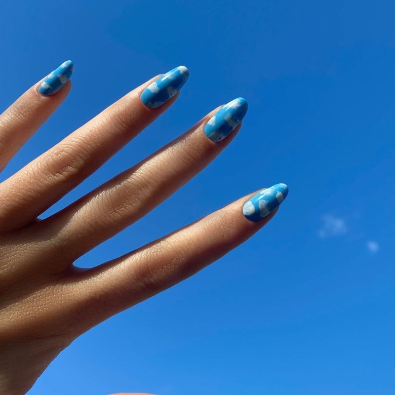 Маникюр небо наращивание