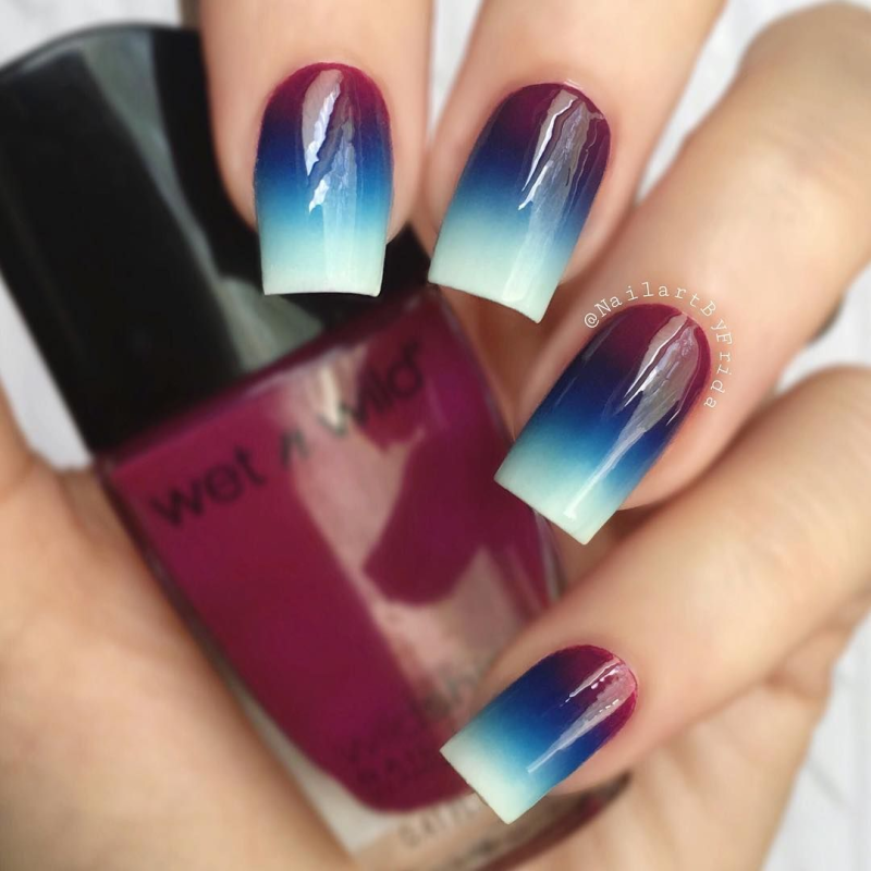 Оригинальный маникюр омбре