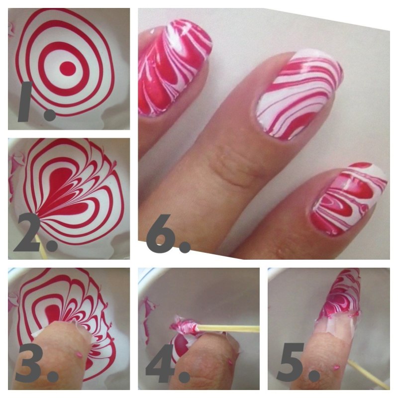 Водный маникюр узоры