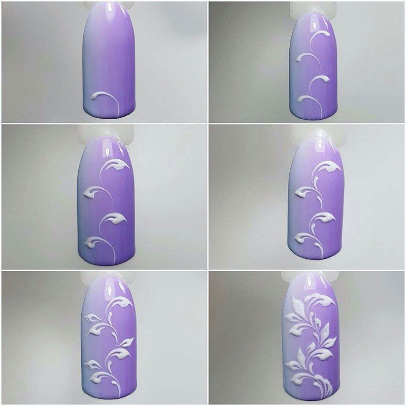 Маникюр вензеля простые