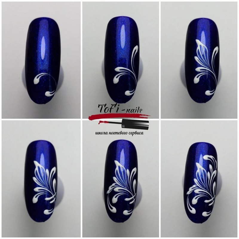 Вензеля на ногтях для начинающих