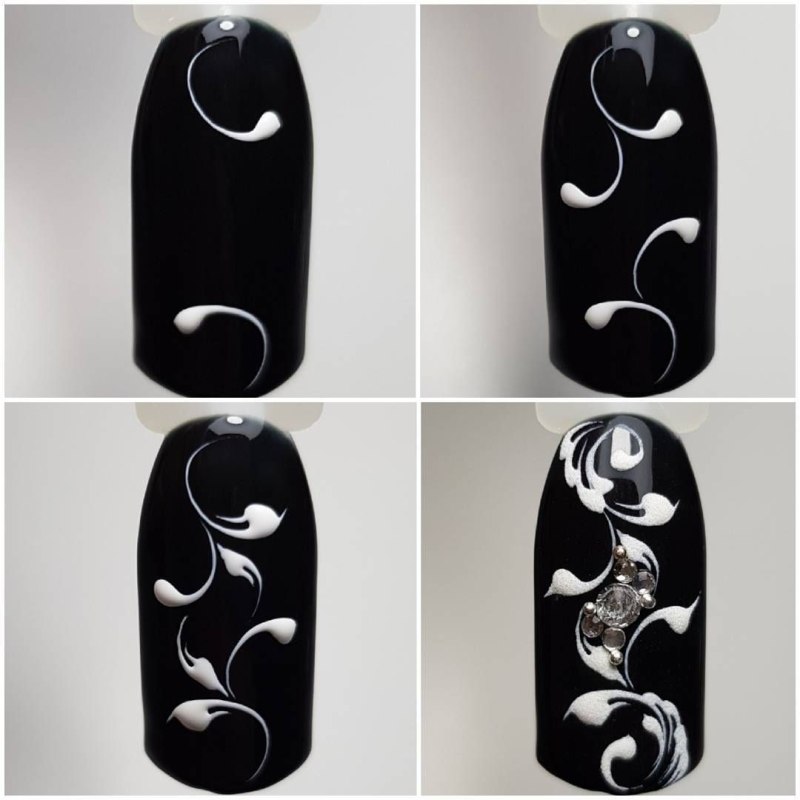 Вензеля на ногтях для начинающих