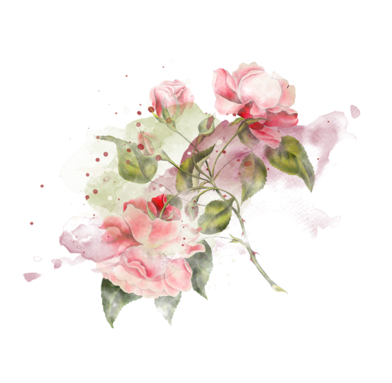 Прозрачные Акварельные цветы