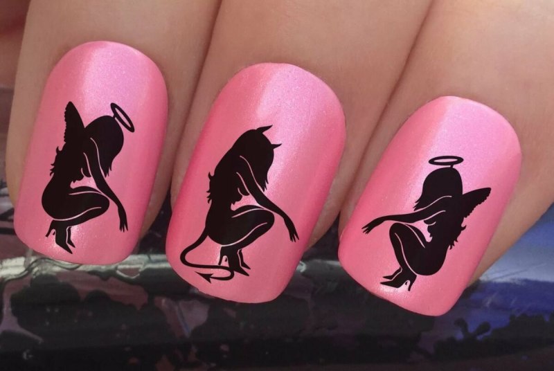 Необычный маникюр на длинные ногти