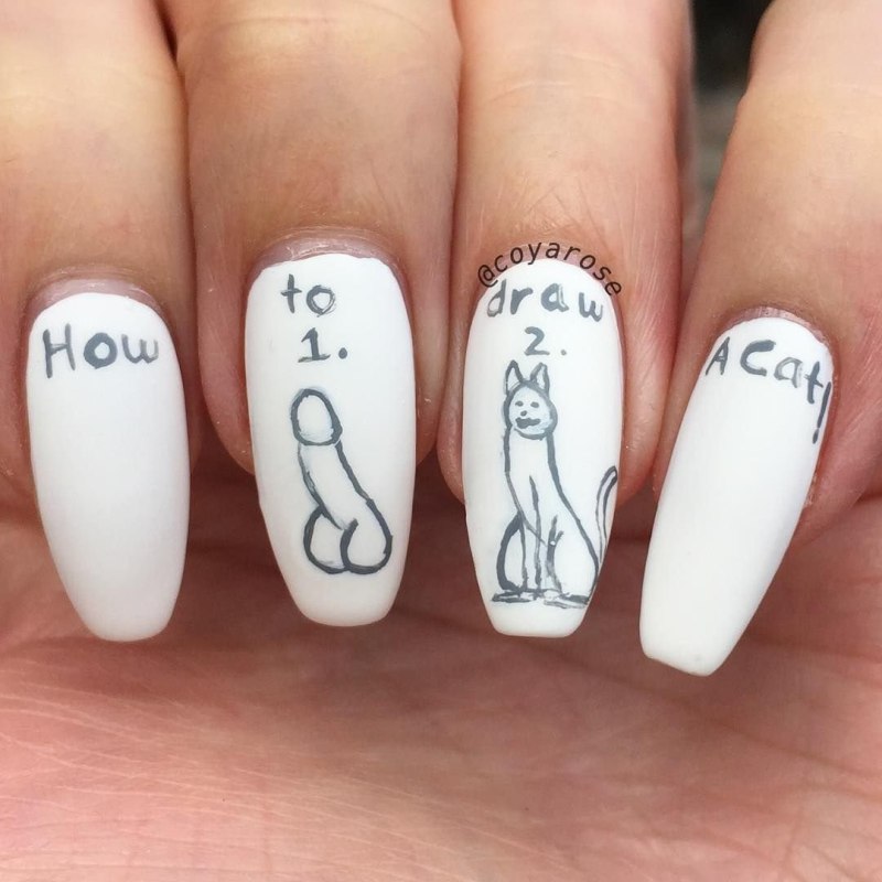 Ногти в стиле grunge