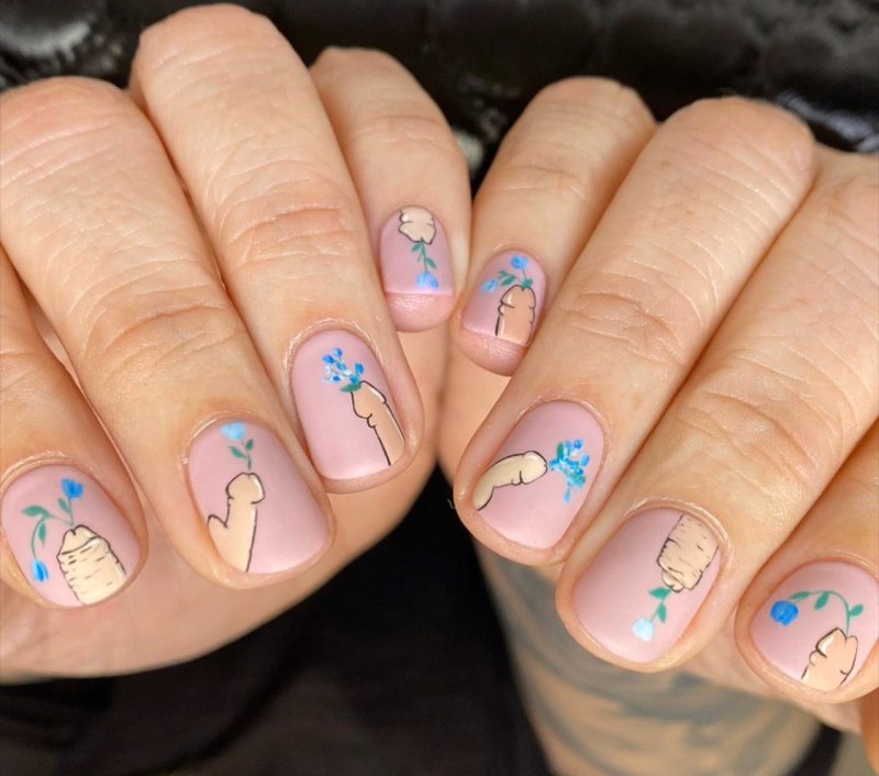 Дерзкий маникюр на длинные ногти