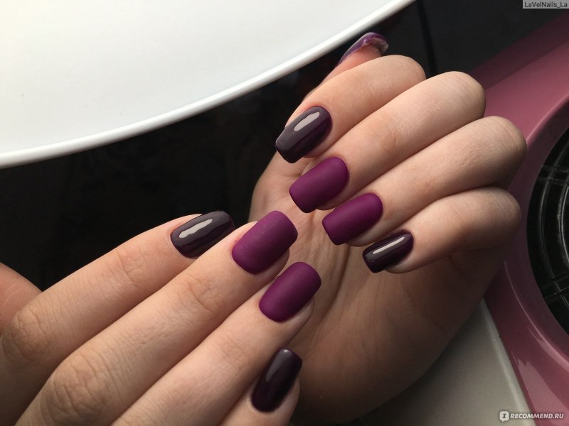 Маникюр матовый вельвет