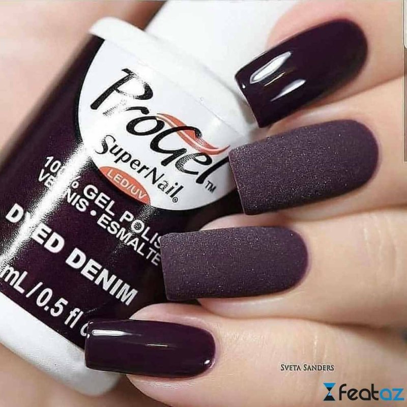 Красный бархатный маникюр