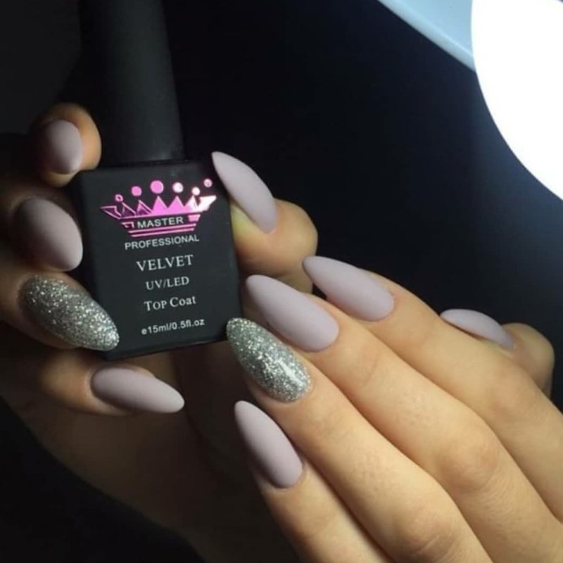 Ногти матовые бархатные