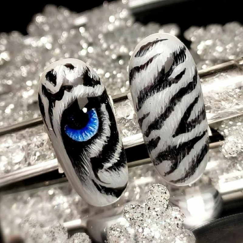 Маникюр на год тигра 2022