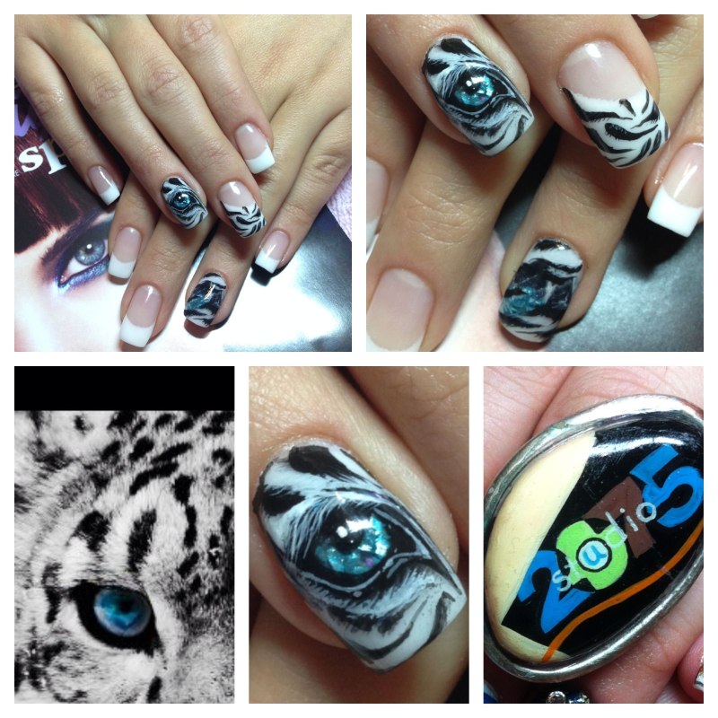 Маникюр с тигриным узором