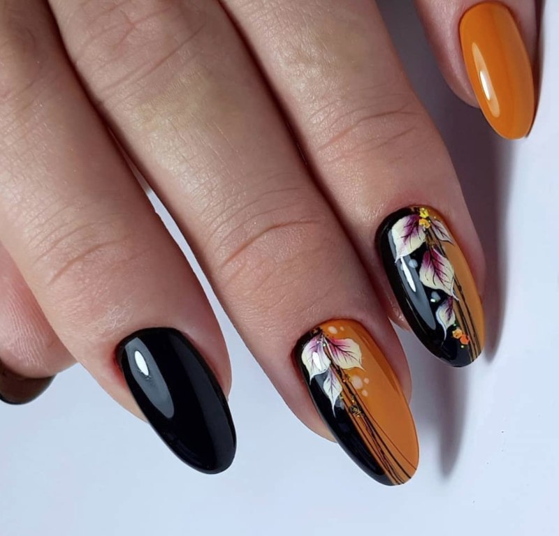 Маникюр на миндальную форму