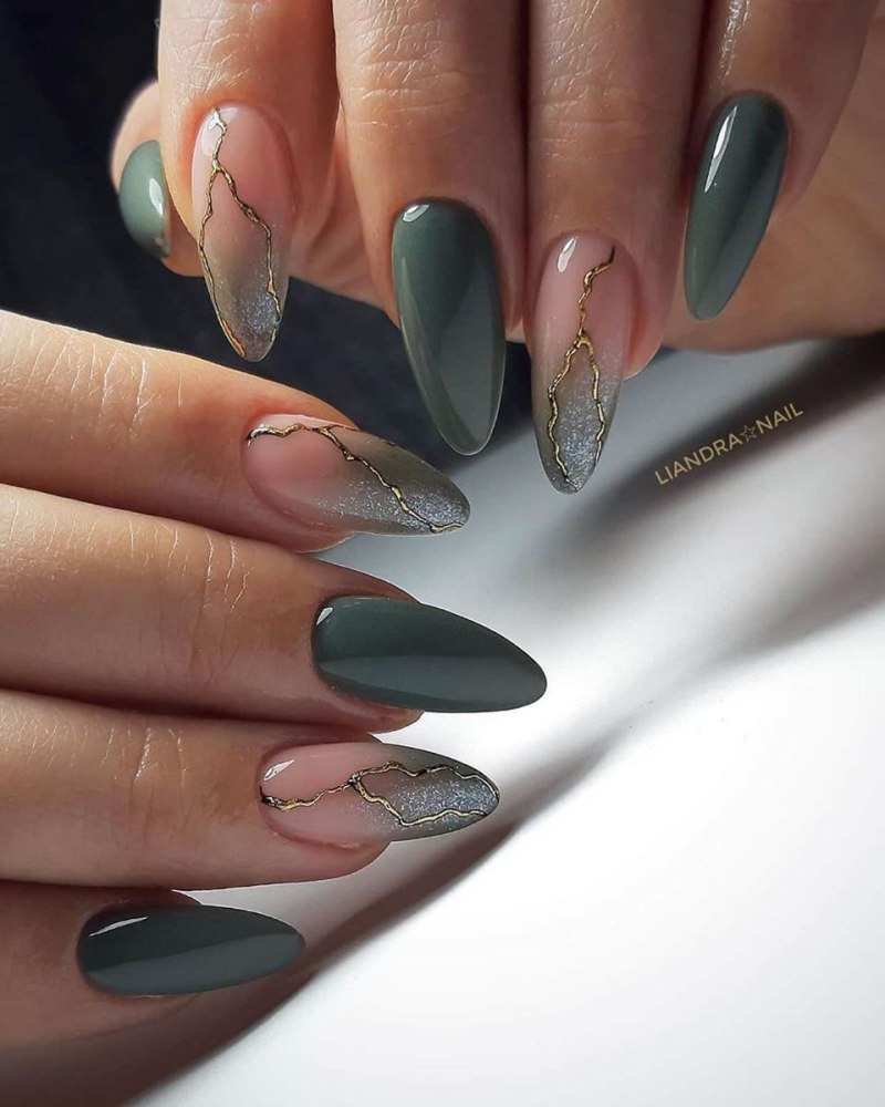 Ногти 2020 осень миндаль