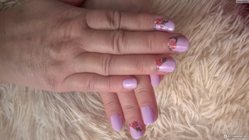 Накрашенные ногти с кутикулой