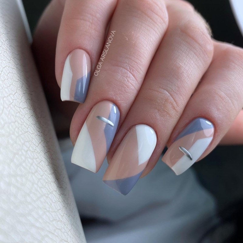 Ногти однотонные