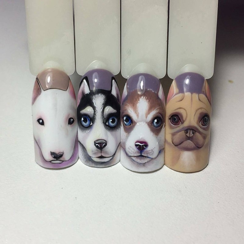 Ногти с животными