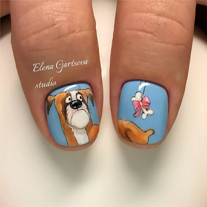 Маникюр Ежик