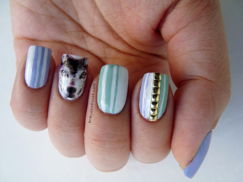 Кошечка на ногтях