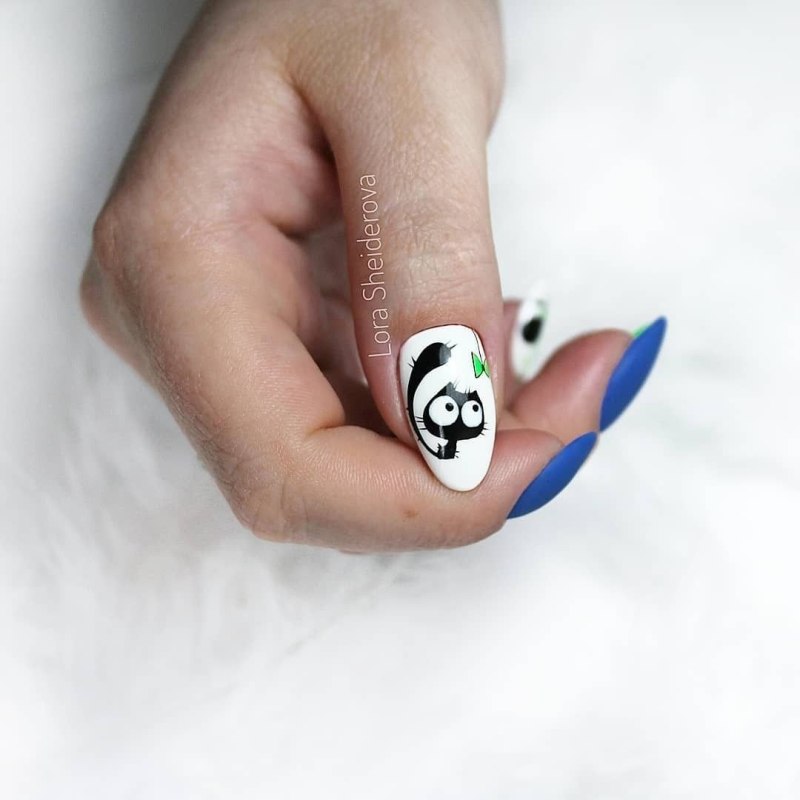 Маникюр такса на ногтях