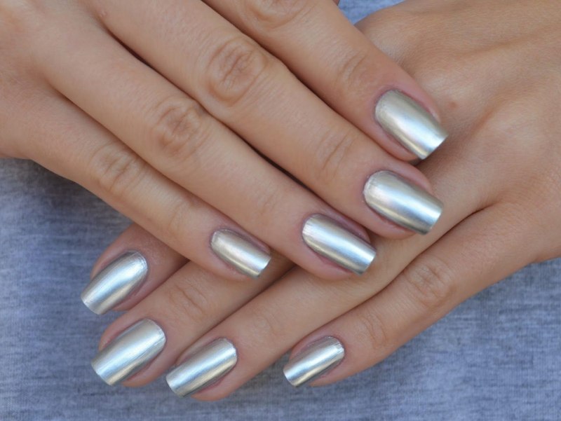 Втирка зеркальная серебро металлик