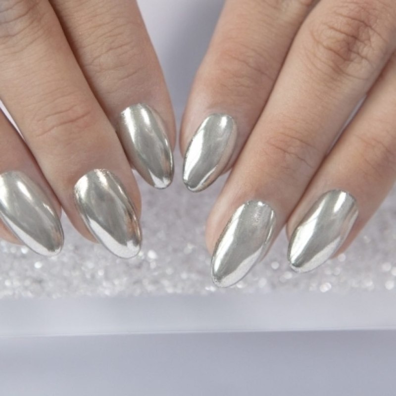 Втирка зеркальная серебро металлик