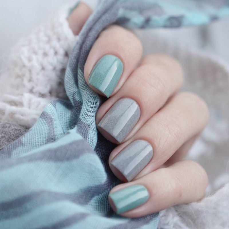 Маникюр зеленый