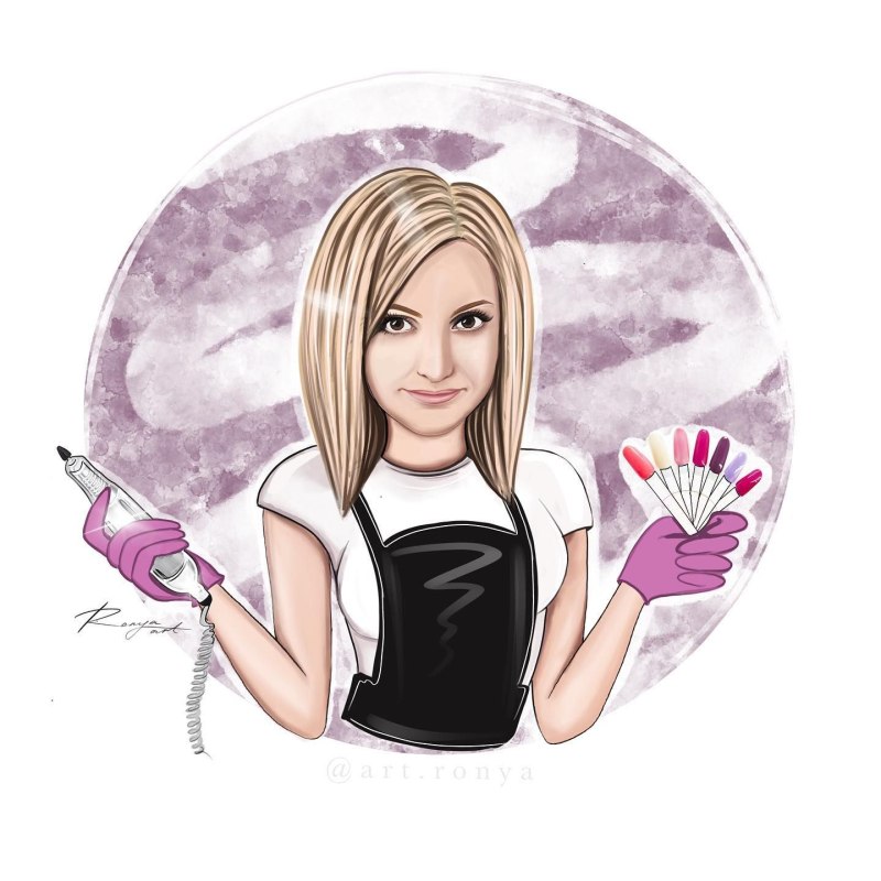 Шарж маникюрша