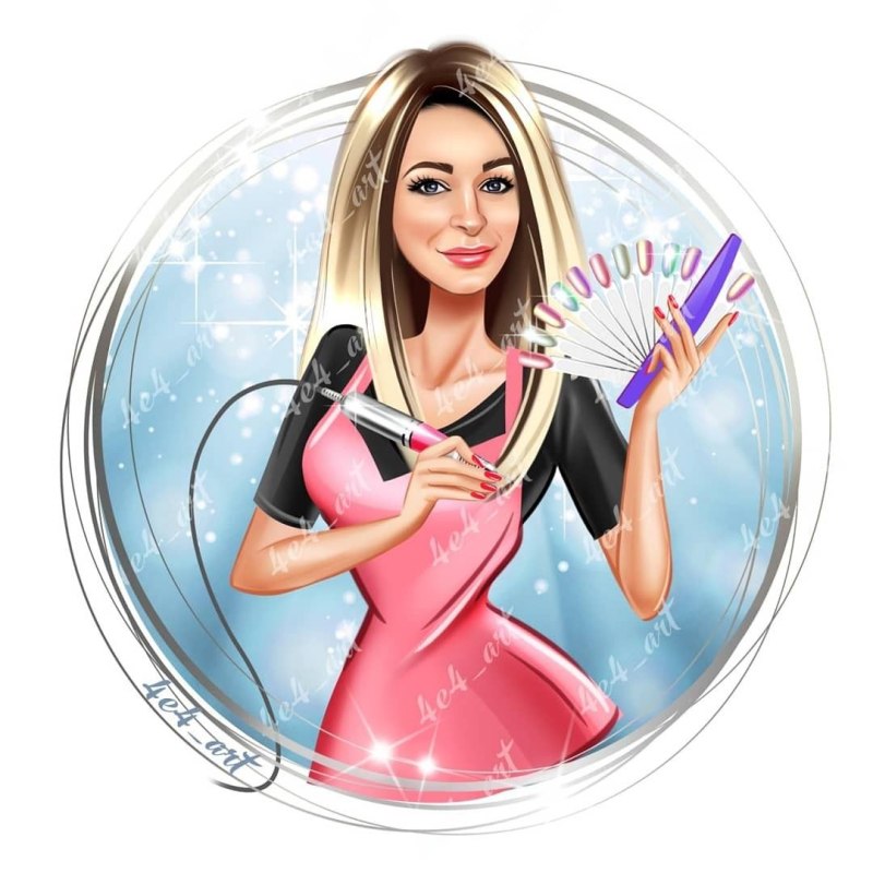 Мастер маникюра шарж