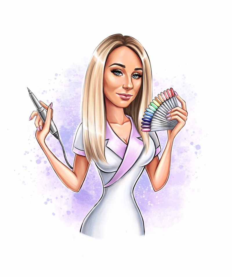 Мастер маникюра шарж