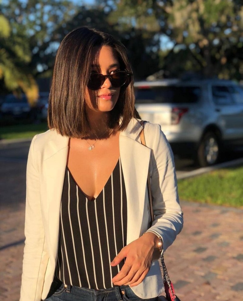 Лонг Боб на длинные волосы