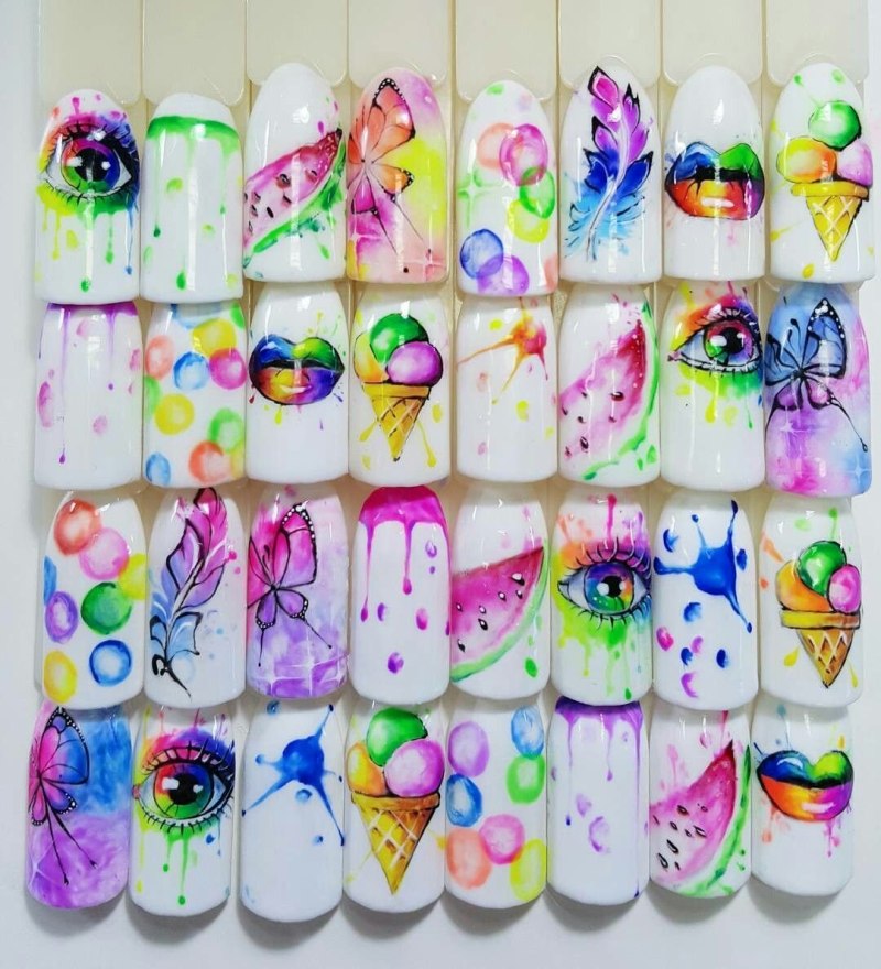 Наклейки для ногтей «цветы»