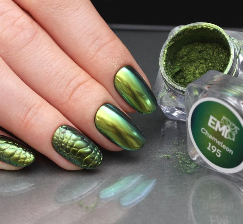 Маникюр кожа крокодила