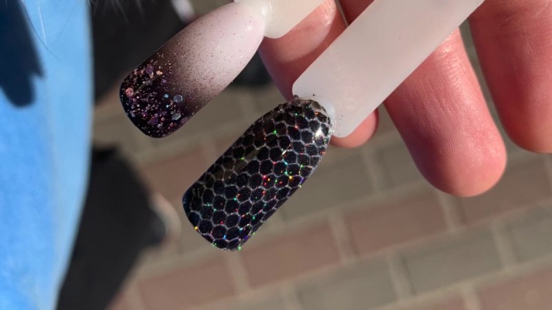 Маникюр под крокодиловую кожу