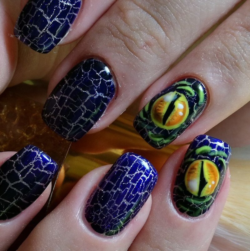 Маникюр змеиная кожа