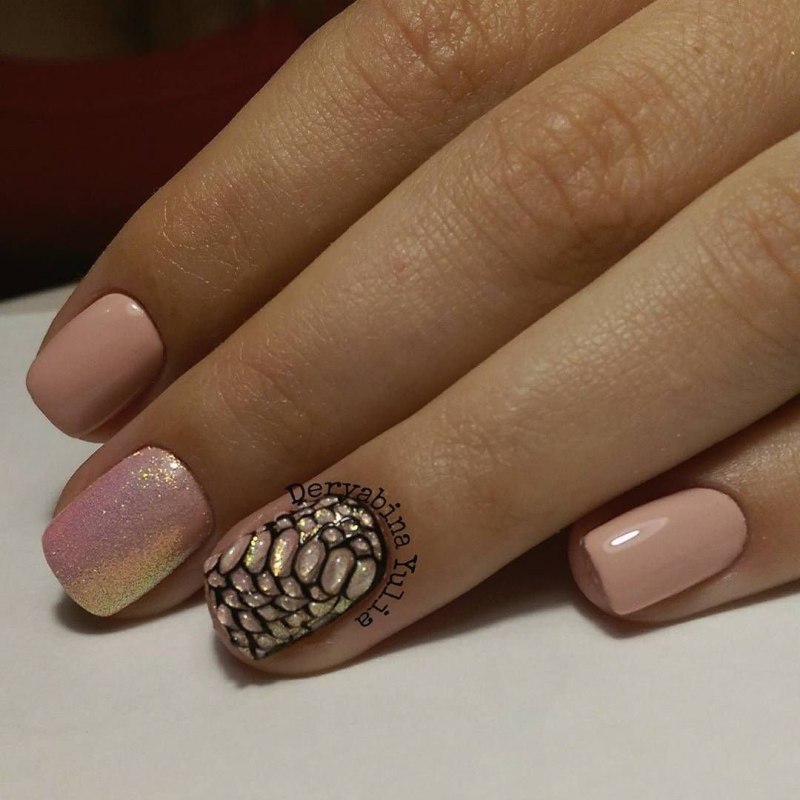 Маникюр змеиная кожа