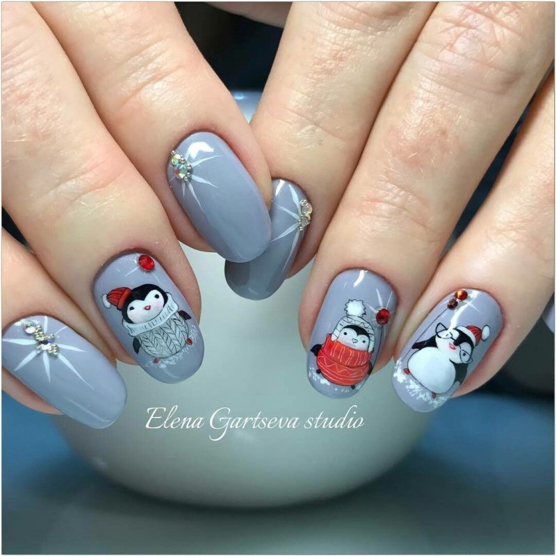 Зверюшки на ногтях