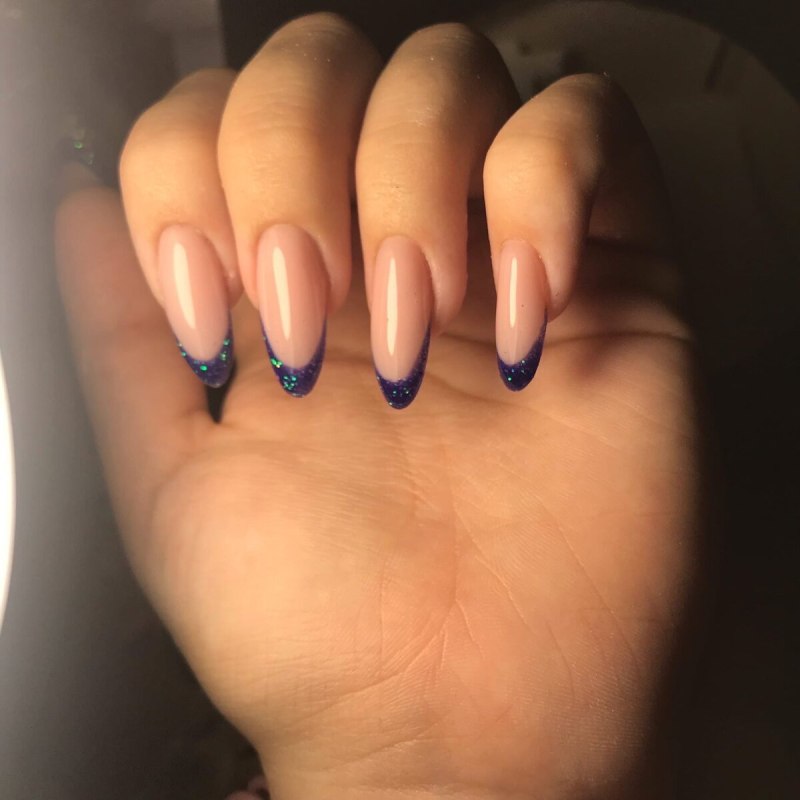 Френч с розовым кончиком