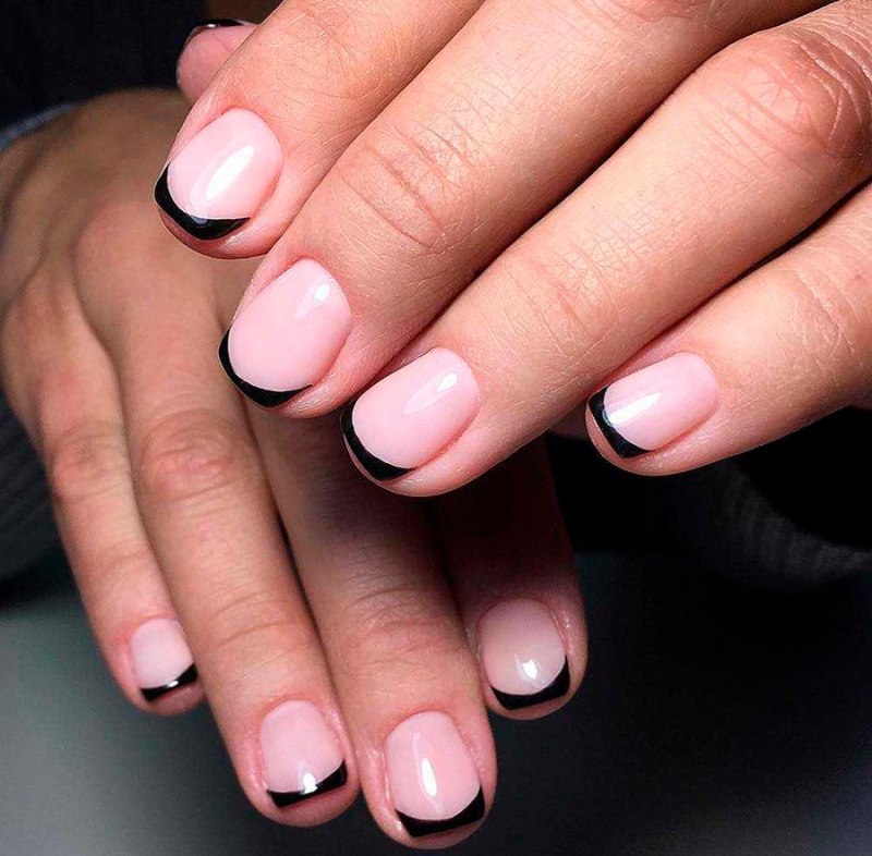 Наращивание ногтей овал френч