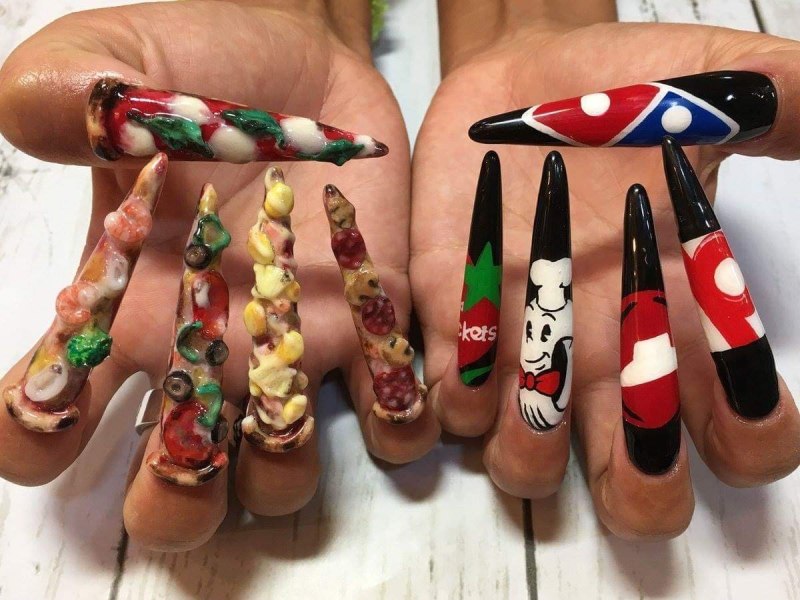 Креативные острые ногти