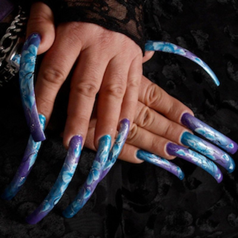 Маникюр на длинные ногти