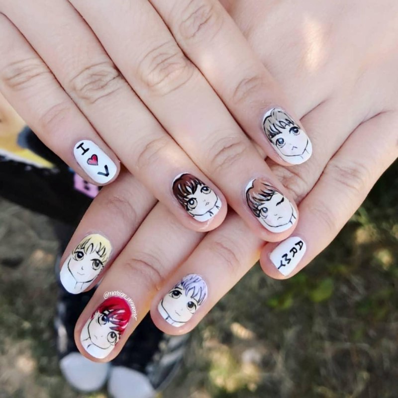 Маникюр БТС АРМИ bt21