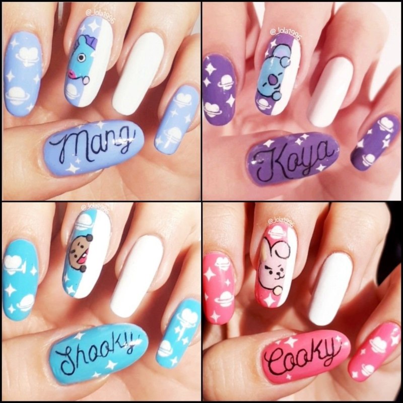 Маникюр БТС айдол