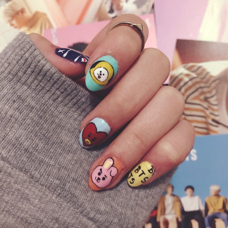 Ногти с БТС АРМИ