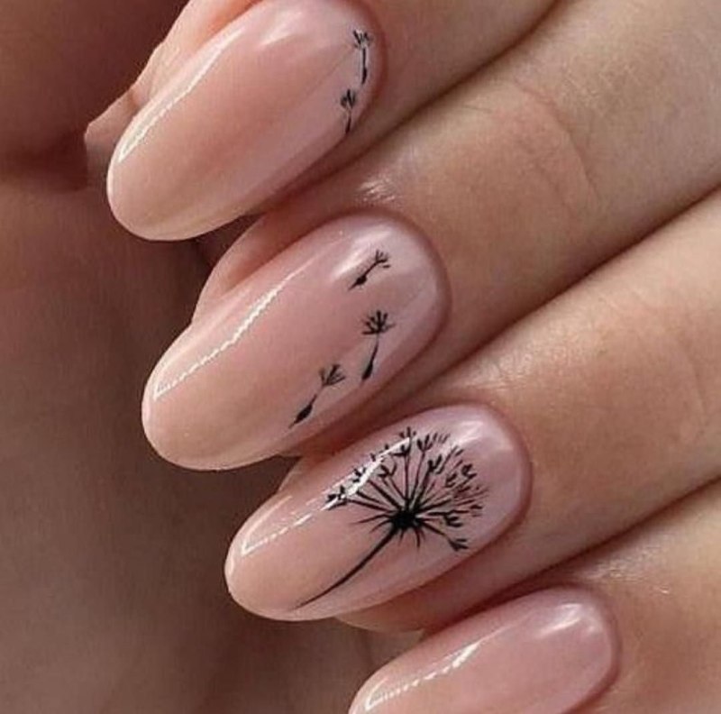 Веточки на ногтях