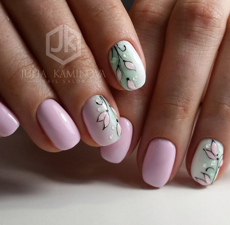 Маникюр на короткие овальные н