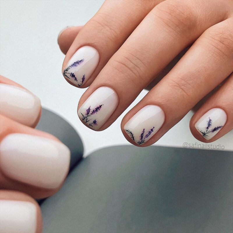 Веточки на ногтях